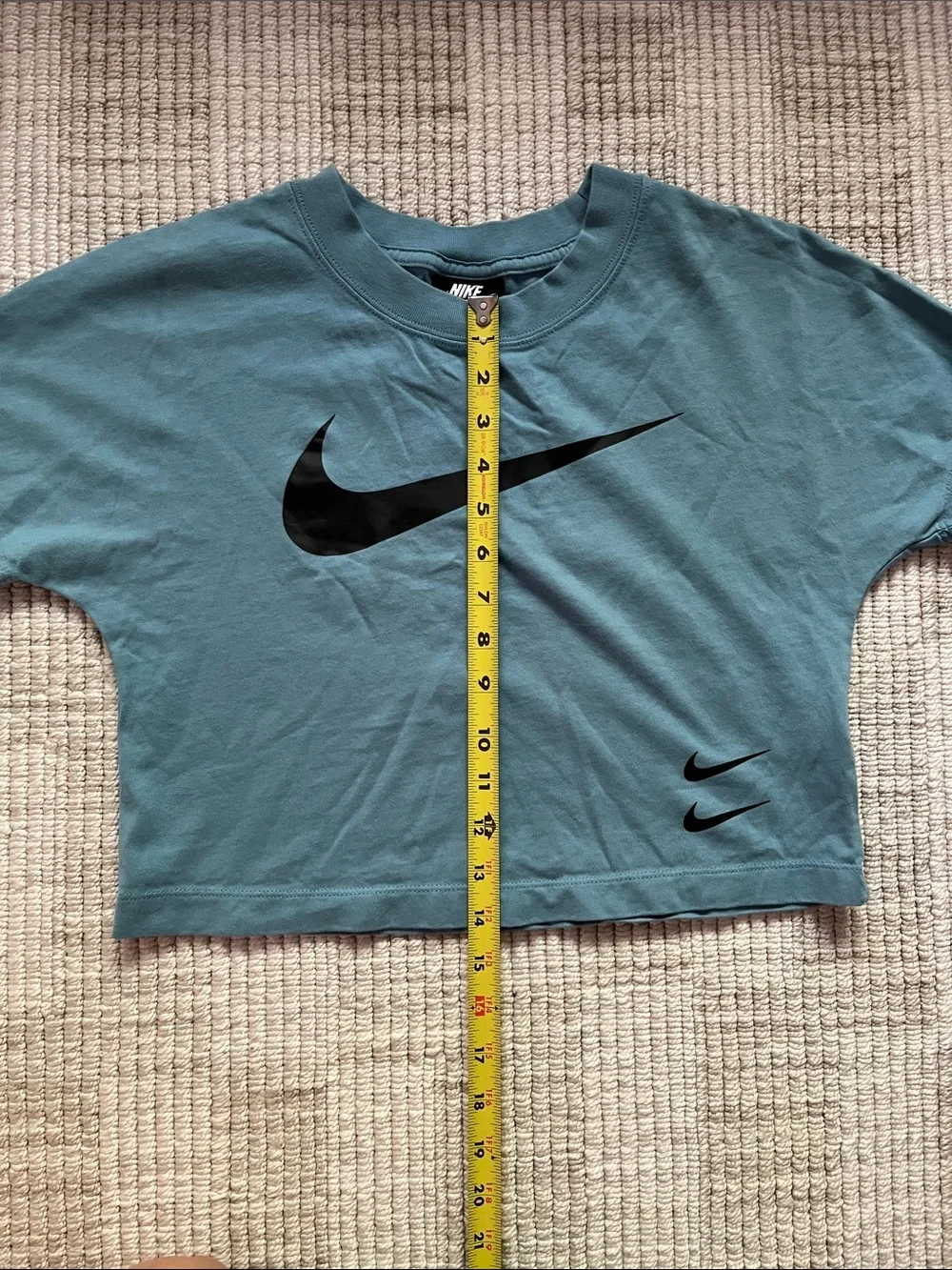 Nike Slate Blue Cropped Logo Tee